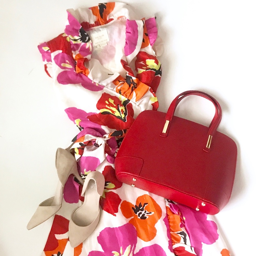 Kate Spade Floral Dress - Pink, Orange, Red - Picture 8 of 8